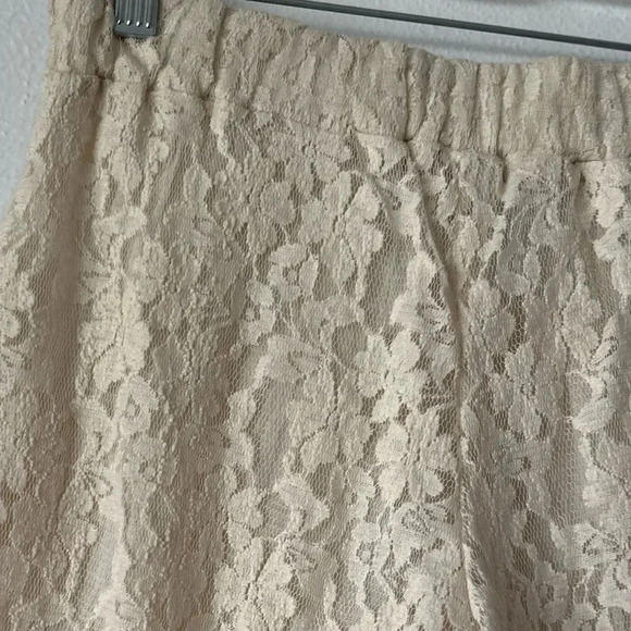 ELAN Ivory LACE Boho Genie Pants - Picture 4 of 10